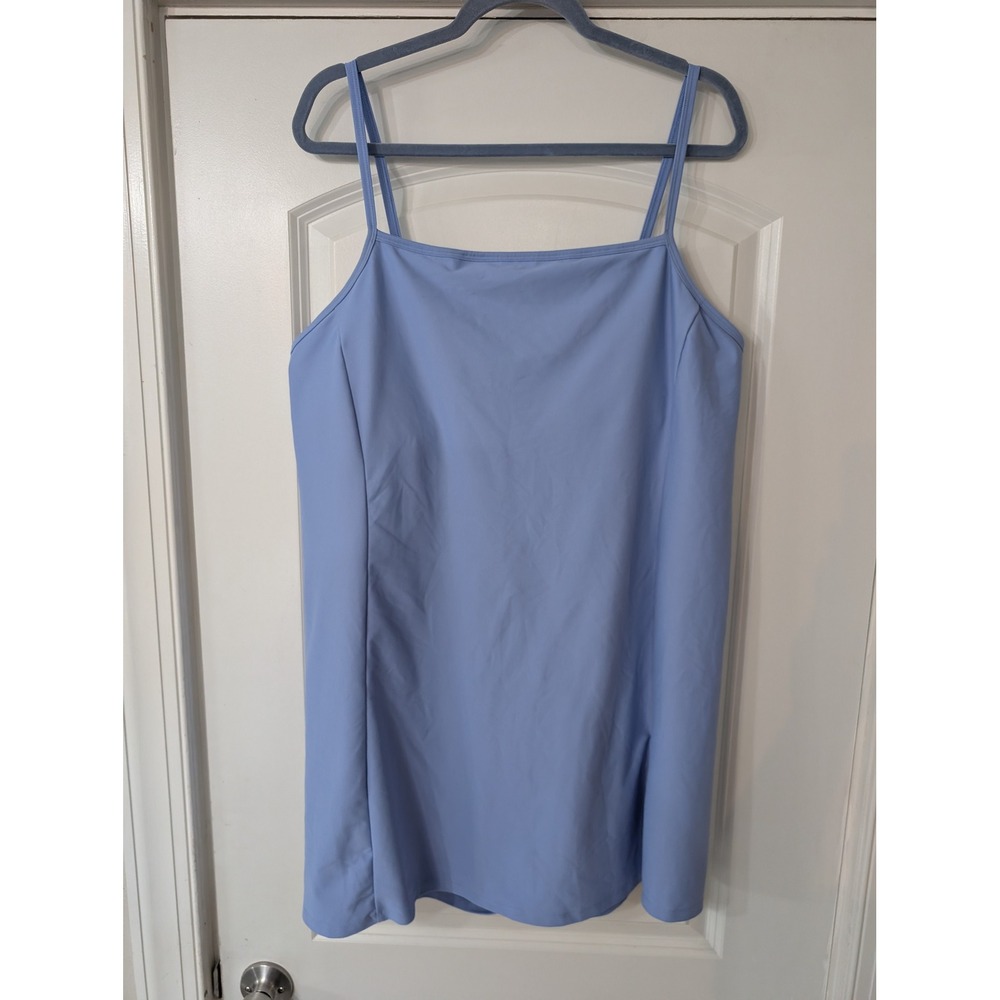 Old Navy Active Powersoft Go-Dry Cami Dress Blue 2X Built-in Shorts active‎ wear